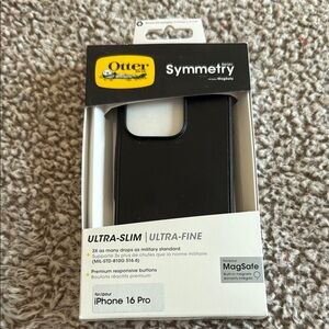 OtterBox Symmetry Series Black Case for iPhone 16 Pro